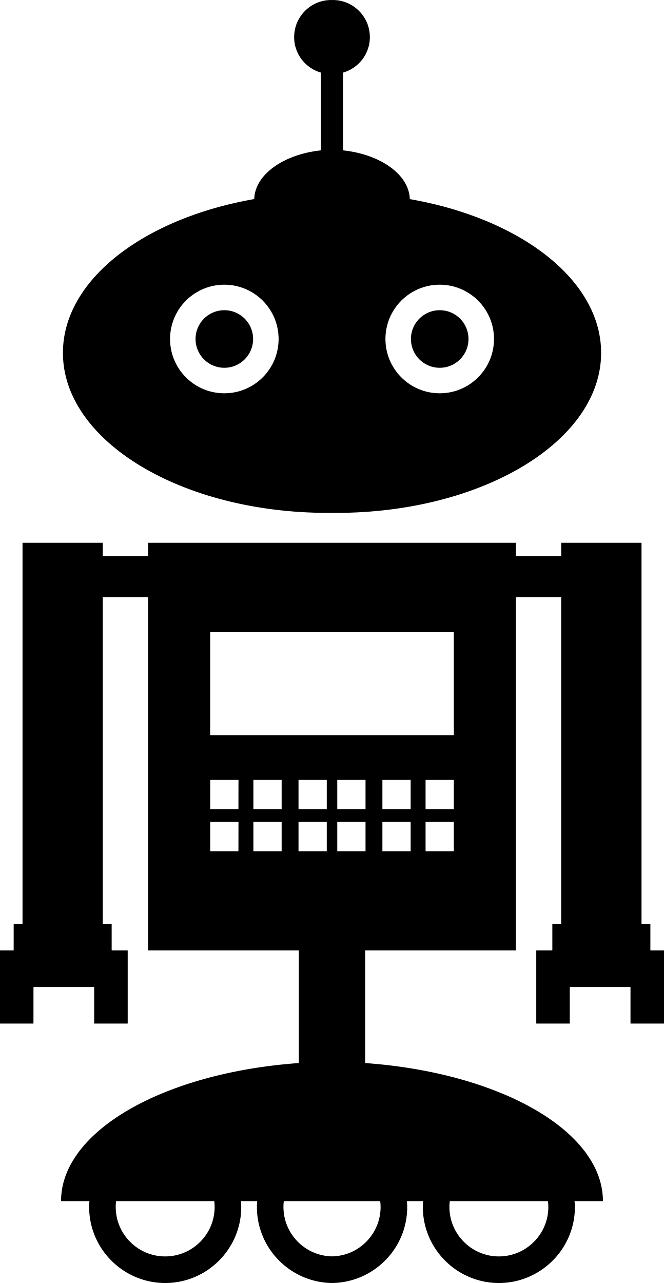 Robot Standing Over Wheels With An Antenna On The Head Sketch Svg Vector Free Vectors